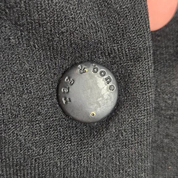 Rag and Bone Knit Blazer Jacket Black 2 - Picture 2 of 8